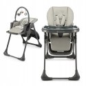 Kinderkraft TUMMIE 2 w 1 krzesełko do karmienia szare Kinderkraft TUMMIE 2 w 1 krzesełko do karmienia szare