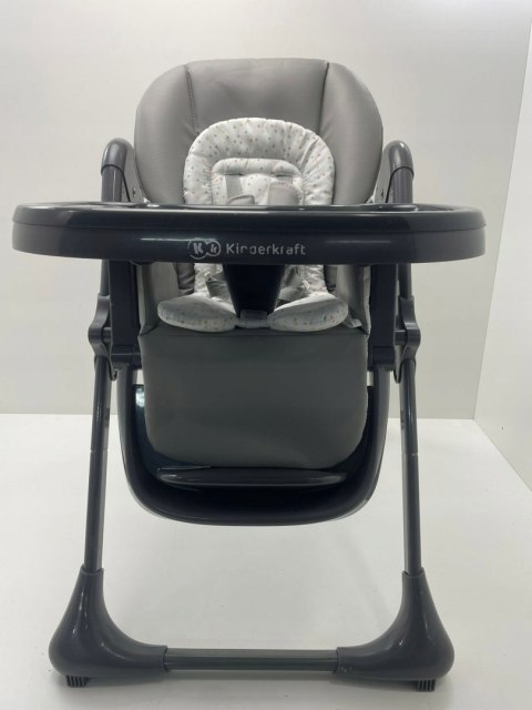 Kinderkraft TUMMIE 2 w 1 krzesełko do karmienia szare Kinderkraft TUMMIE 2 w 1 krzesełko do karmienia szare