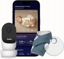 Niania elektroniczna OWLET Cam 2 + monitor oddechu Dream Sock Niebieski