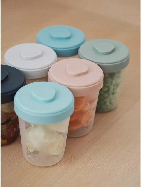 BEABA Zestaw 12 pojemników do przechowywania i 2 łyżki do karmienia