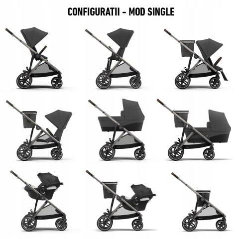 Wózek dziecięcy Cybex Gazelle S Black/Moon Black