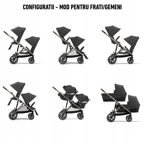 Wózek dziecięcy Cybex Gazelle S Black/Moon Black