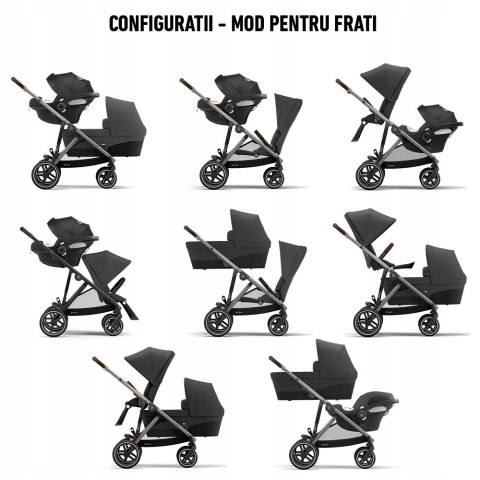 Wózek dziecięcy Cybex Gazelle S Black/Moon Black