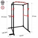Ultrasport Power Rack Basic, stojak fitness wielofunkcyjny z 4 hakami