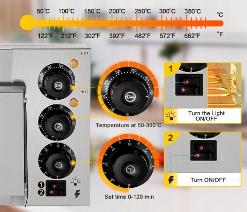 VEVOR Mini piekarnik elektryczny piec do pizzy 2000 W