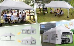 VOUNOT Pawilon ogrodowy, wodoszczelny, 3 x 6 m z 6 ścianami bocznymi