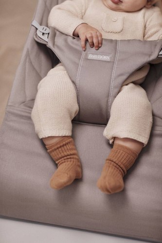 Leżaczek BabyBjorn BLISS piaskowo-szary