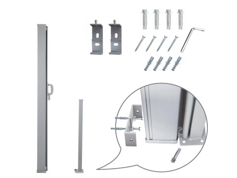 VOUNOT markiza balkonowa tarasowa 300 x 140 cm kolor czarny