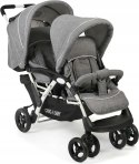 WÓZEK BLIŹNIACZY Rok po roku CHIC 4 BABY DUO grey