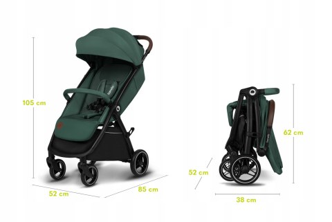 WÓZEK SPACEROWY DO 22 KG BEZOBSŁUGOWE KOŁA SZYBKIE SKŁADANIE LIONELO INGRID