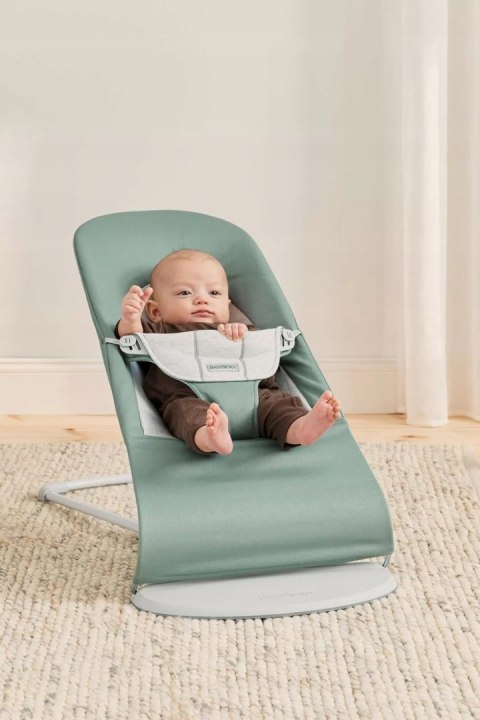 BABYBJORN leżaczek BALANCE SOFT WOVEN JERSEY Jasnoszałwiowy /Szary