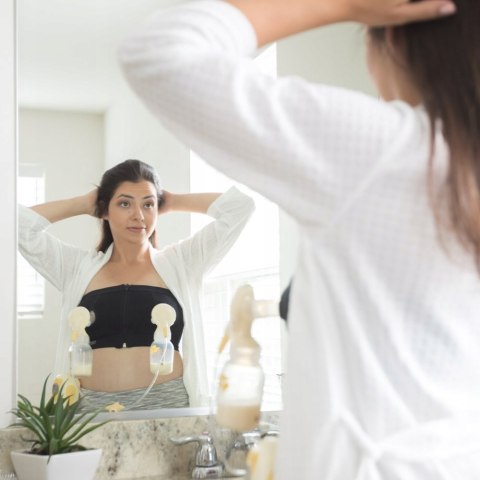 MEDELA Gorset Biustonosz do laktatora czarny M