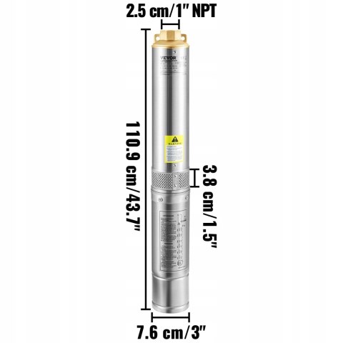 Pompa zestaw hydroforowy Vevor 550 W 3000 l/h