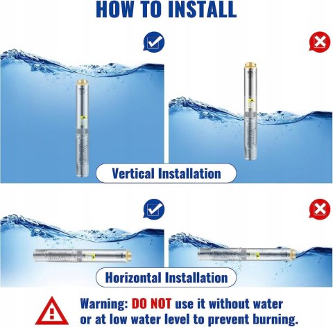 Pompa zestaw hydroforowy Vevor 550 W 3000 l/h