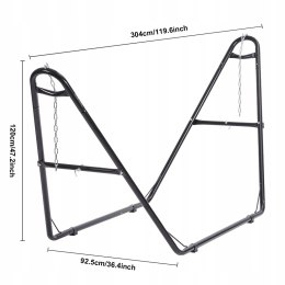 Stelaż Hamaka z drążkiem Vevor czarny udźwig 249 kg