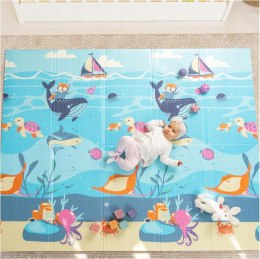 Sweety Fox Play Składana Mata do raczkowania 150x180 cm Ocean