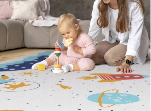 Sweety Fox Play Składana Mata do raczkowania 150x180 cm Ocean