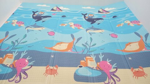 Sweety Fox Play Składana Mata do raczkowania 150x180 cm Ocean