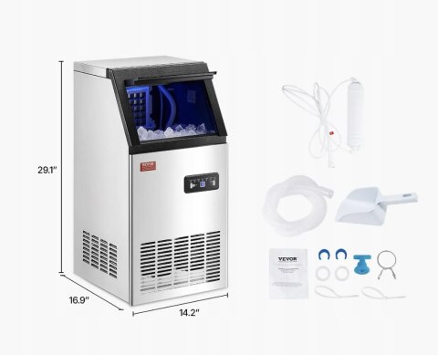 VEVOR Komercyjna Kostkarka do lodu 38 kg