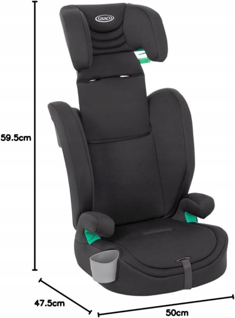 Graco Eldura i-Size - Black 76-150 cm