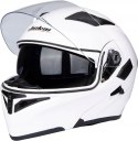 JIEKAI Kask motocyklowy z pełną twarzą, odchylany do góry, Czarny mat XL