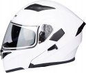 JIEKAI Kask motocyklowy z pełną twarzą, odchylany do góry, Czarny mat XL