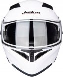 JIEKAI Kask motocyklowy z pełną twarzą, odchylany do góry, Czarny mat XL