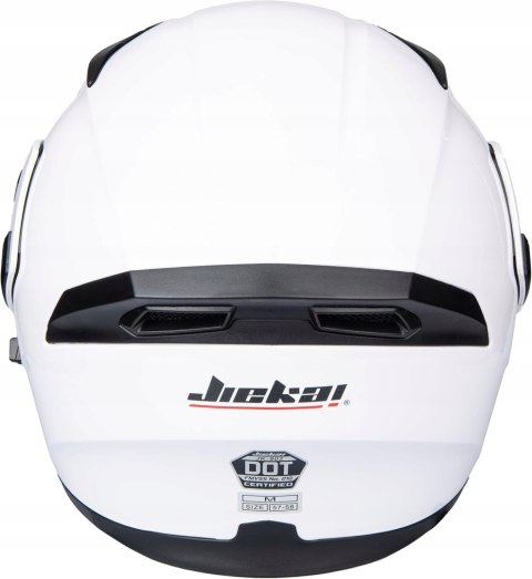 JIEKAI Kask motocyklowy z pełną twarzą, odchylany do góry, Czarny mat XL