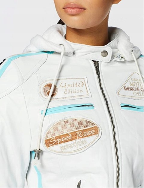 URBAN 5884 Damska skórzana kurtka motocyklowa 3XL