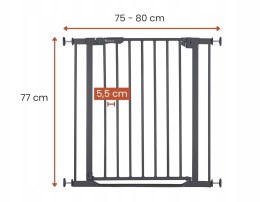 Bramka Hauck Clear Step Autoclose 2 Barierka 75-80 cm