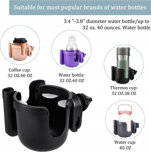 Uchwyt do wózka uniwersalny Suranew czarny