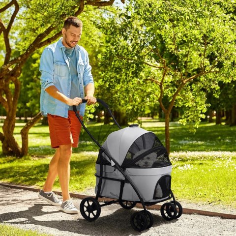 PawHut Wózek dla Psa do 10 kg szary