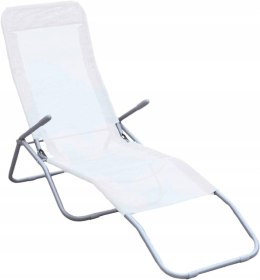Leżak Ogrodowy Krzesło Turystyczne Garden Friend Biały