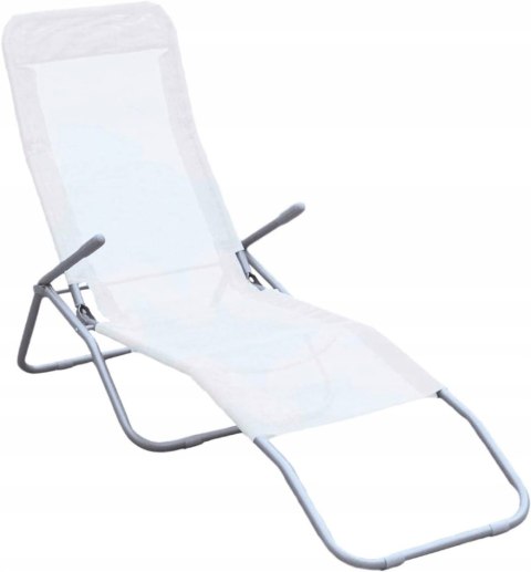 Leżak Ogrodowy Krzesło Turystyczne Garden Friend Biały
