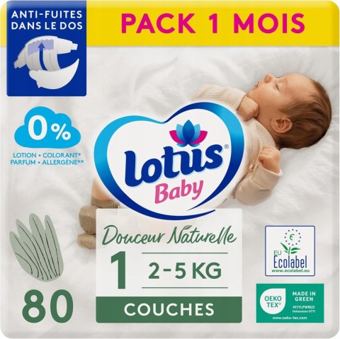 Pieluchy Pieluszki Pampersy Lotus Baby 1| 2-5 kg| 80 szt.