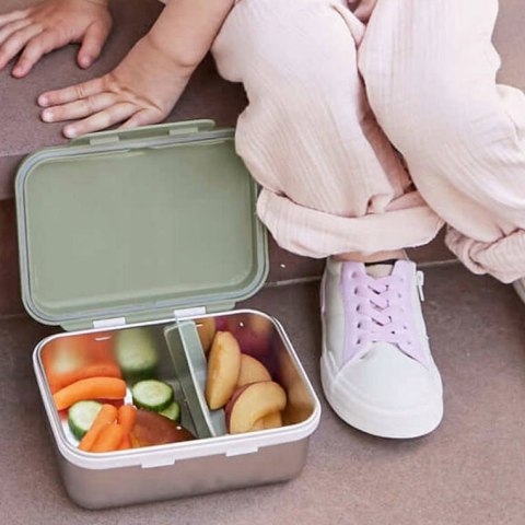 Lassig Lunchbox Pojemnik ze stali nierdzewnej Oliwkowy