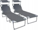 2x Leżak metal szary Vounot