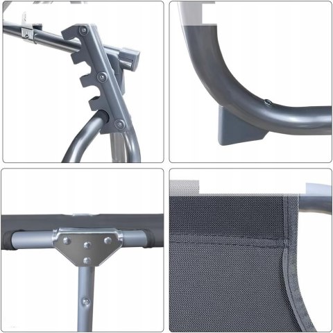 2x Leżak metal szary Vounot