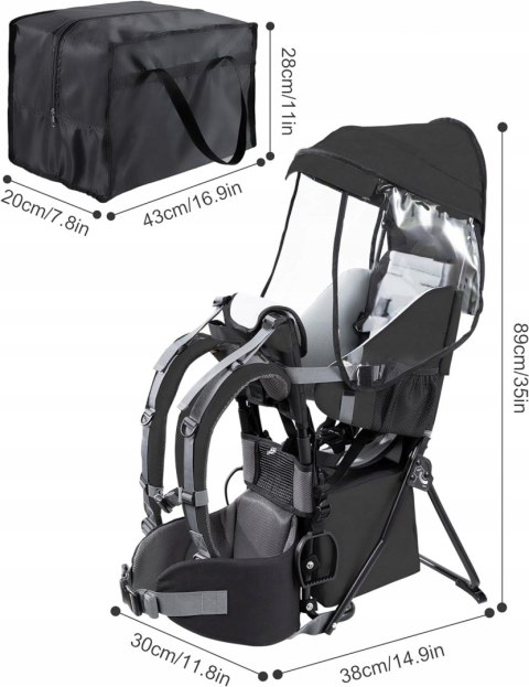 Besrey Kraxe nosidełko dla dziecka na plecy do 18 kg