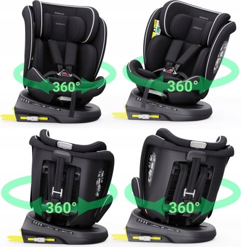 FOTELIK XOMAX 946I ISOFIX 0-36kg obrotowy 360°