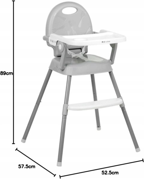 KikkaBoo SPOONY 3w1 WIELOFUNKCYJNE Krzesełko do karmienia do 36 miesięcy