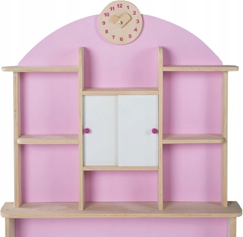Roba drewniany sklep lada sklepowa Różowa