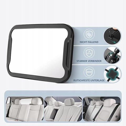 VINABO Lusterko Samochodowe Dla Niemowląt 360°