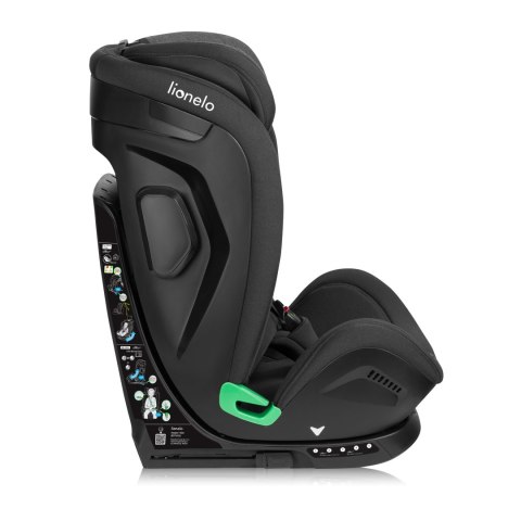 Fotelik samochodowy Lionelo HARPER I-SIZE 2025 BLACK CARBON GREY