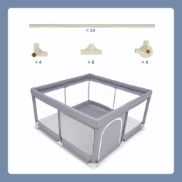 Kojec dla dzieci 125 x 125 cm szary