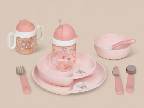 Kubek Niekapek Kwiaty i motyle 200 ml 6m+