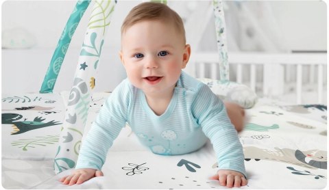 Mata Edukacyjna Interaktywna RicoKids szara 110x100 cm