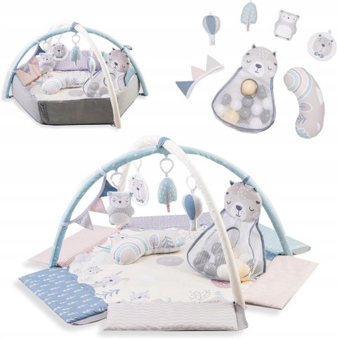 MoMi pastel 3w1 Mata Edukacyjna dla dzieci