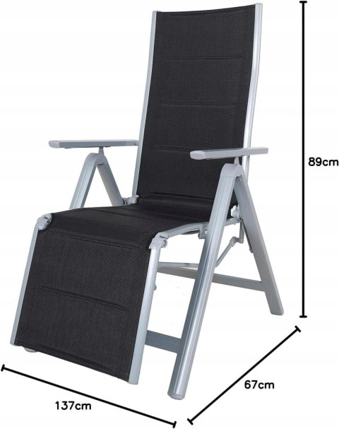 Składany leżak relaksacyjny 60 x 92 cm