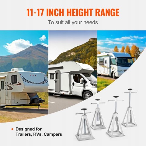 VEVOR Siłownik Hydrauliczny Udźwig 6000LB 4 szt.